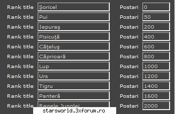 m-am g�ndit la nişte rank-uri mai speciale, să zicem. : ))
sper sa vă placă = ))
